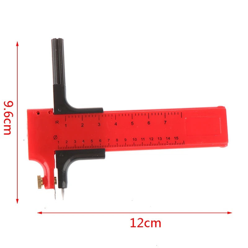 Cortador rotativo de brújula circular, herramienta de artesanía de arte de cuero y vinilo, cuchillo de brújula de plástico para dibujo de papel, cartón y goma