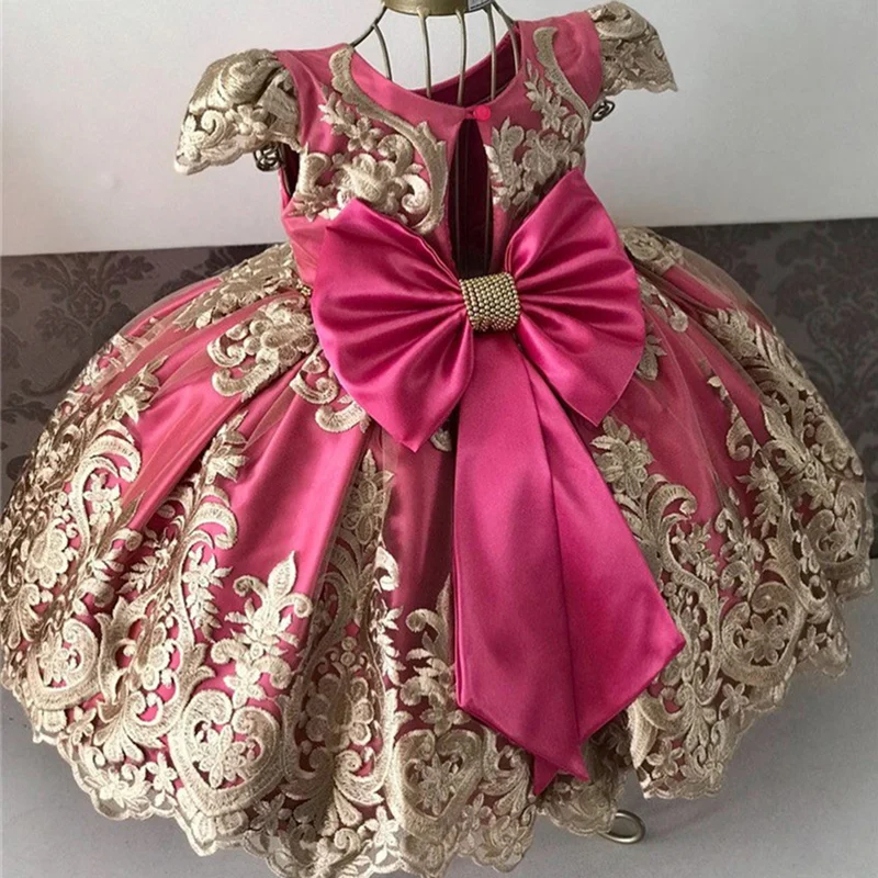 Cute Baby Girl Dress for Lace Backless Toddler Birthday Princess Dresses for Praty Wedding Tutu Gown Dress for Elegant Girls