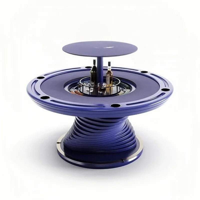 Italian high-end, villa round liftable, entertainment solid wood poker table