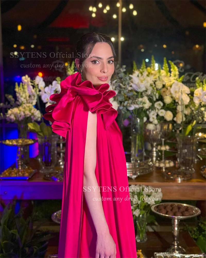 SSYTENS Hot Pink Soft Formal Party Dresses Prom Dresses Saudi Arabia Women Customized Special Occasion Long Evening Gowns 2026