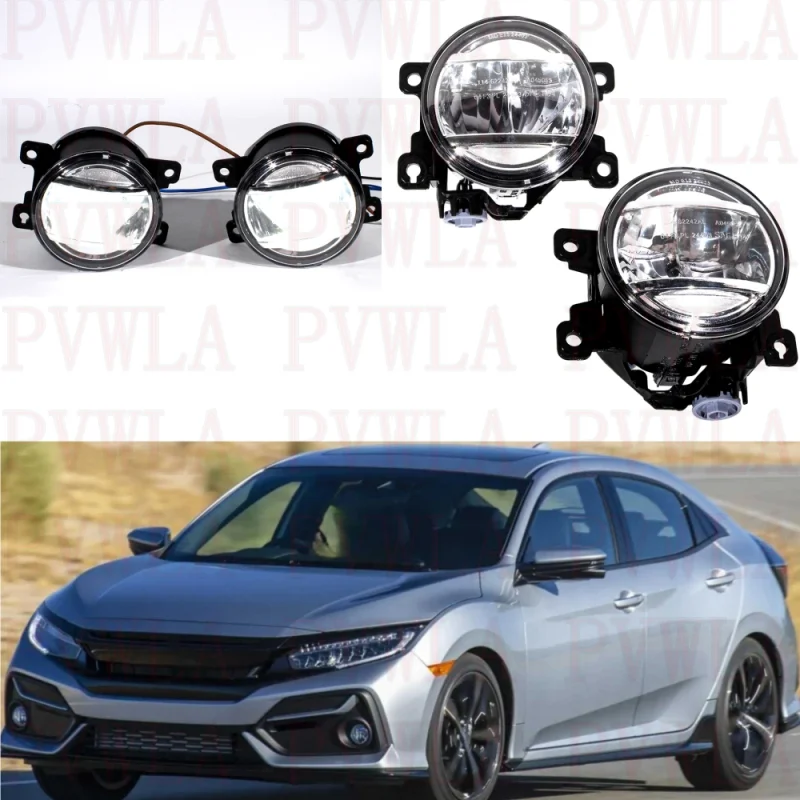 

Pair Front Bumper Fog Lights Lamp With LED Bulbs 33900-TEY-Y01 33950-TEY-Y01 For Honda Civic 2016 2017 2018 2019 2020