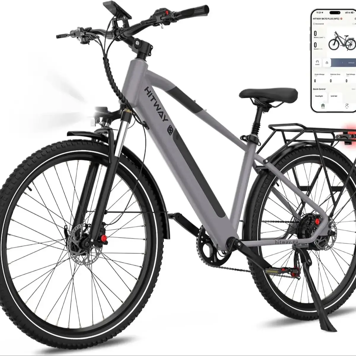 AliExpress HITWAY 29” E-bike Electric Bike for Adults, Commute Ebike with Removable 36V 12.8Ah Battery, 50-80KM Range, 250W Motor 25km/h