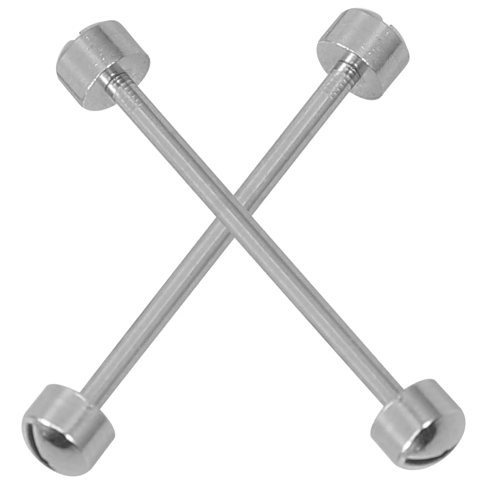 

2Pcs Watch Screw Rod Link Rod Strap Repair Tool Steel Color 20mm Inner Diameter Screw-in Durable for Watchmaker Jewelers