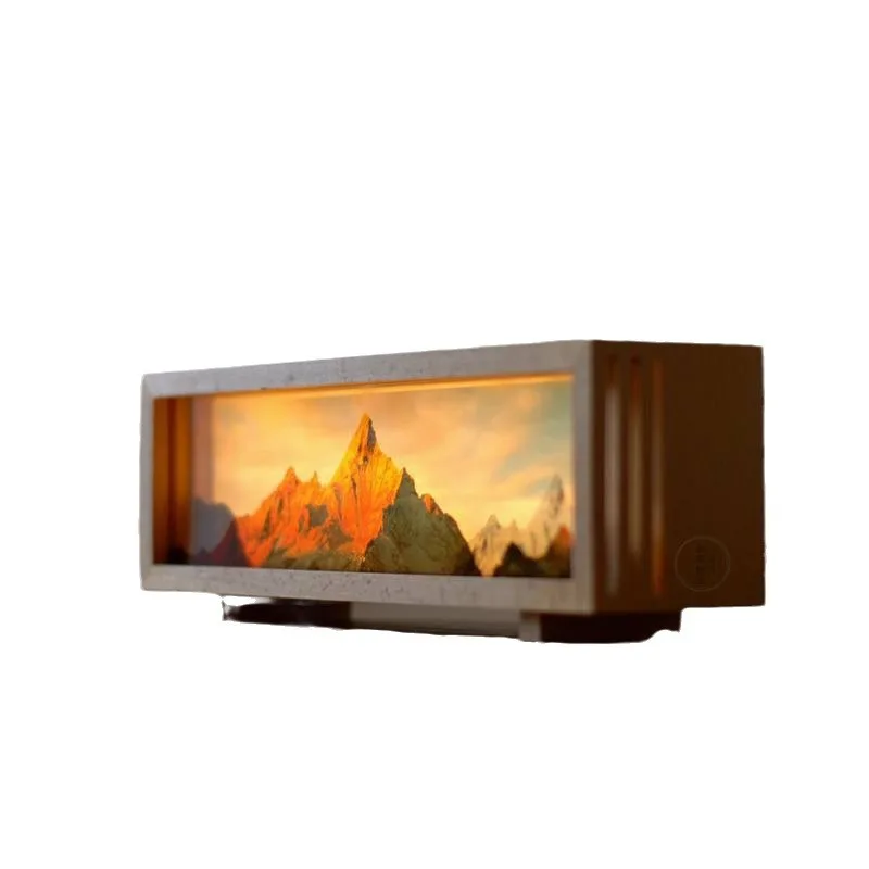 Rizhao Jinshan night light Meili Snow Mountain merchandise gift desktop ambient light Thousand miles Jiangshan charging pat ligh