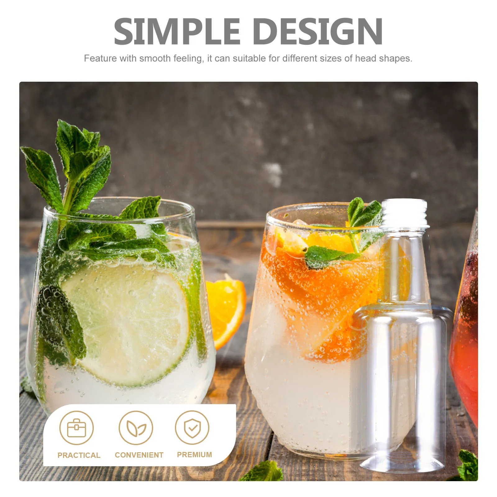 

10Pcs Clear Plastic Bottles Transparent Bottles with Caps Multi-Function Juice Container Portable Household Beverage Holder