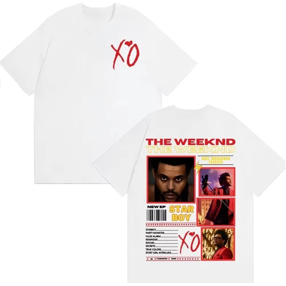 Unisex Summer Casual Streetwear T-Shirt, Men's Fashion Hip Hop Punk Tee With 2026 The Weeknd XO Album Women And Men T-Shirt