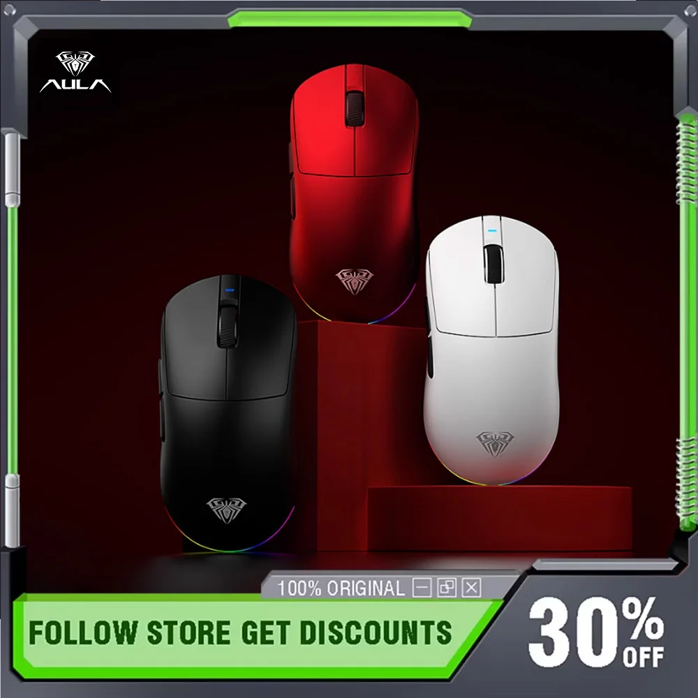 

Беспроводная мышь AULA V9Pro/V9Ultra, легкая, с тремя режимами PAW3395/3950, для бизнеса, офиса, киберспорта, геймера, аксессуары для ноутбуков, подарки