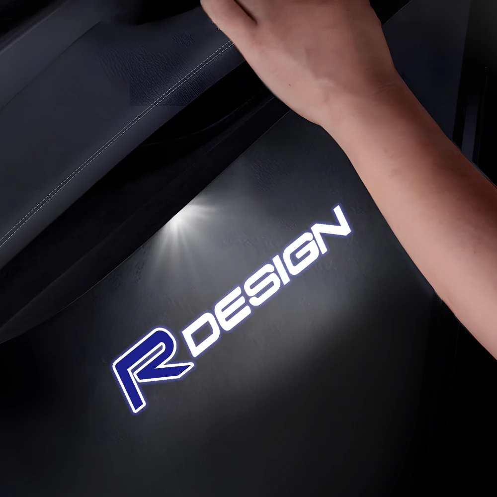 LED 웰컴 라이트 프로젝터 사인 고스트 라이트 장식 액세서리, 볼보 RDESIGN XC60 V60 S60L V40 V40CC S80L XC90 2015-2024, 2 개