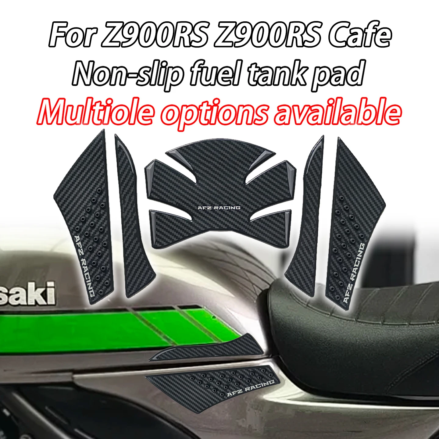 Motorcycle Rubber Anti-Slip Pads Tank Traction Pads Heat Insulation Side Stickers For Kawasaki Z900RS Z900 RS Z900RS Cafe Z900RS