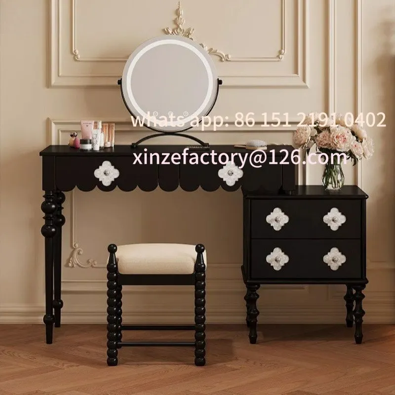 

Customizable Modern Minimalist Black Dresser French