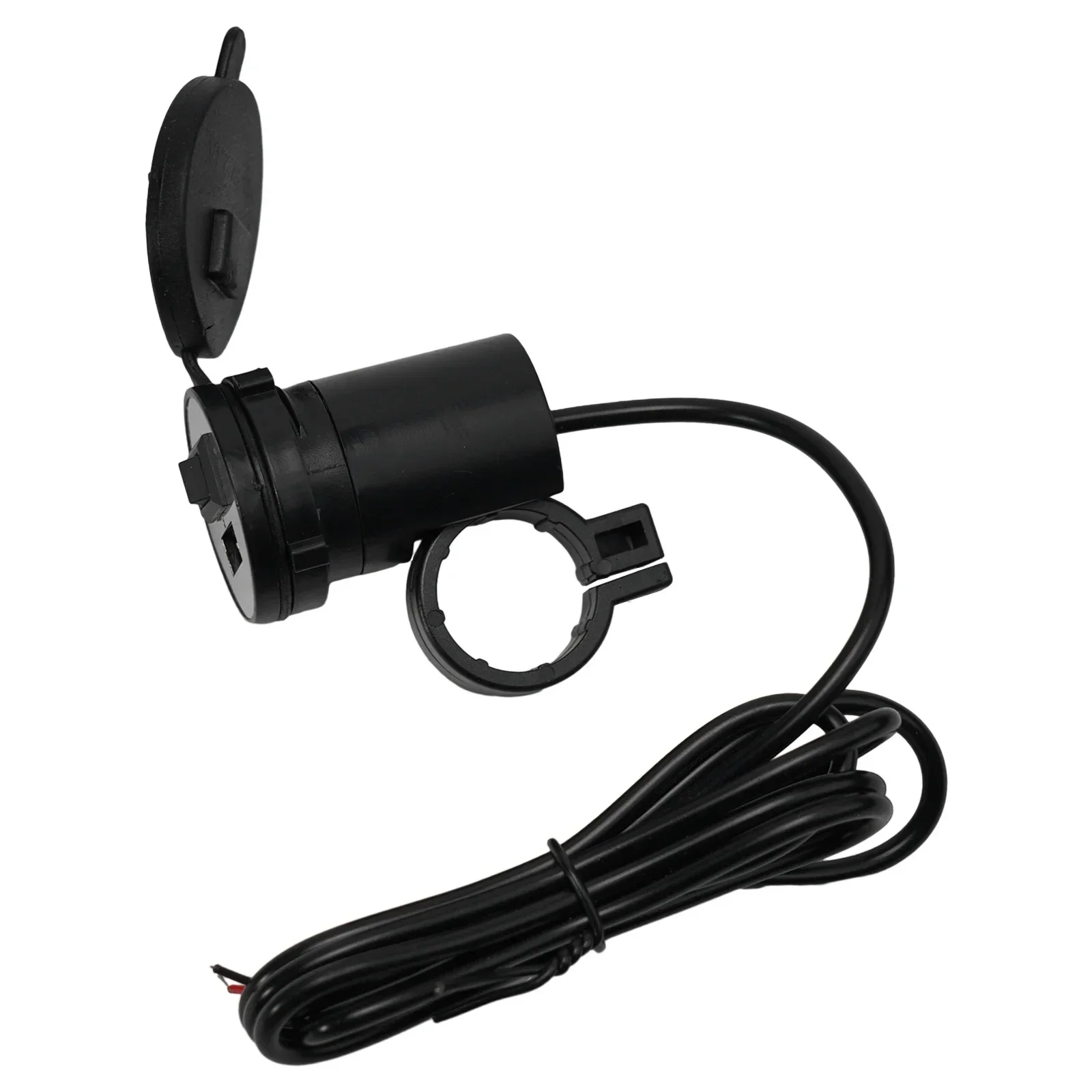 

Waterproof High-Speed USB Charger For Motorcycle - 12V, 5V 2.1A, ABS + Rubber, Red/Blue/Black, 47.24” Cable, Complete Kit