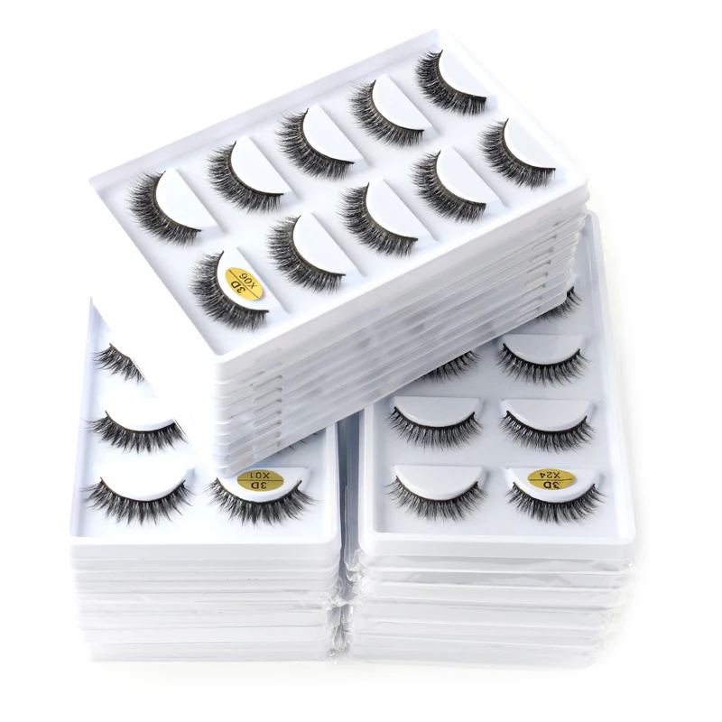 YSDO 10 Boxes Wholesale False Eyelashes Wispy Eye Makeup Natural Long Soft 3D Mink Lashes Eyelash Extension Lash Tool Faux Cils