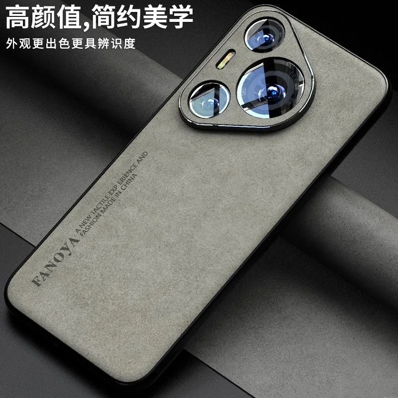 Case For Huawei Pura 70 Ultra Luxury PU Leather Back Cover For Huawei Pura 70 Pro Case Camera Protection Shell Silicone Bumper