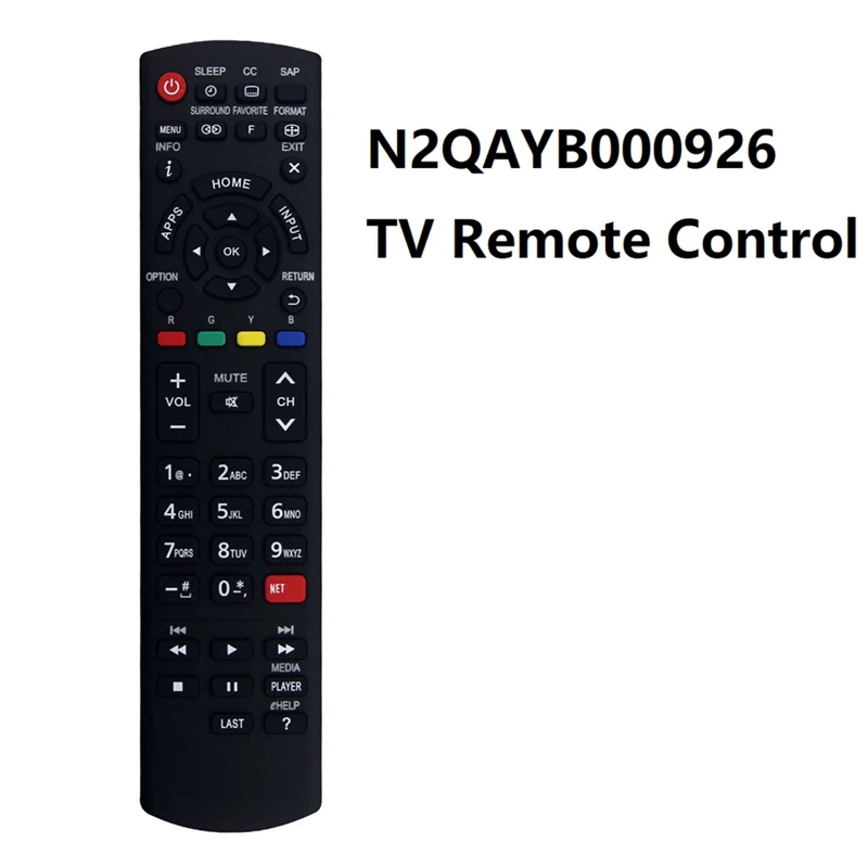 1 Piece N2QAYB000926 Remote Control Replaced ABS For PANASONIC TV LED LCD Smart HDTV TC-39AS530 TC39AS530U TC-40AS520 TC40AS520U