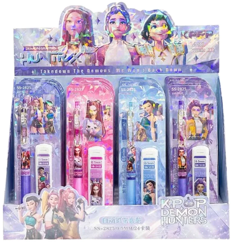 

1/4/6 шт. для Kpop Demon Hunter, автоматический карандаш, ручка для карандашей, стержни для художественного рисования, студенческие офисные принадлежности, детский подарок