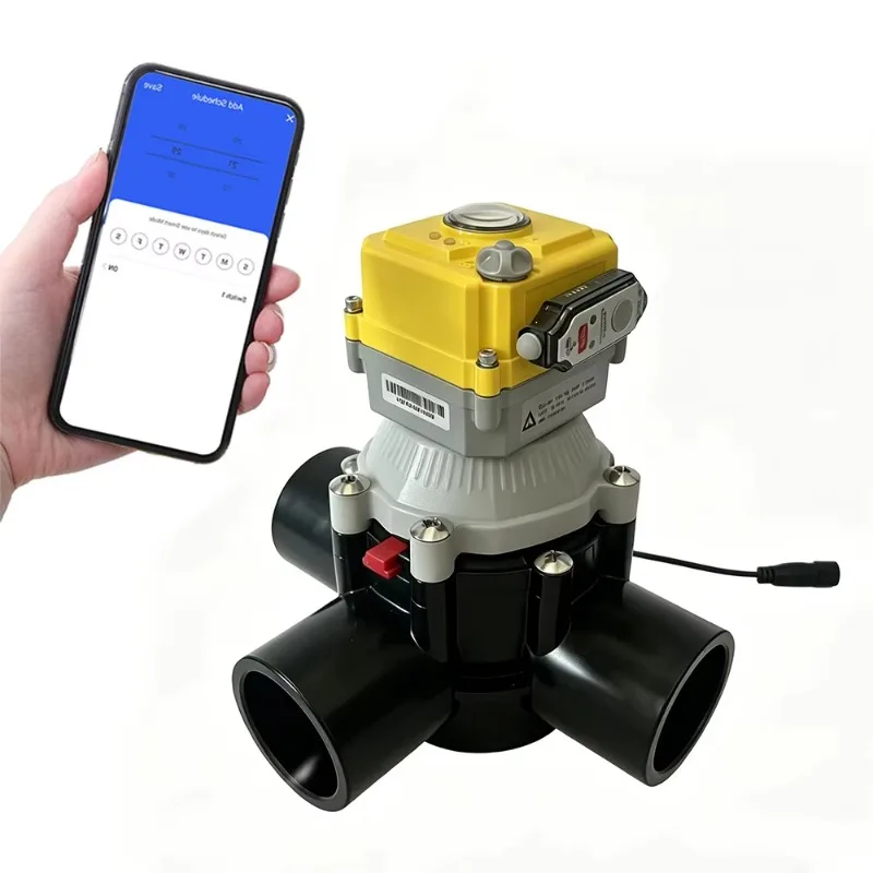 Three-way pool valve. Electric pool valve, 24V, original valve actuator, suitable for swimming pools