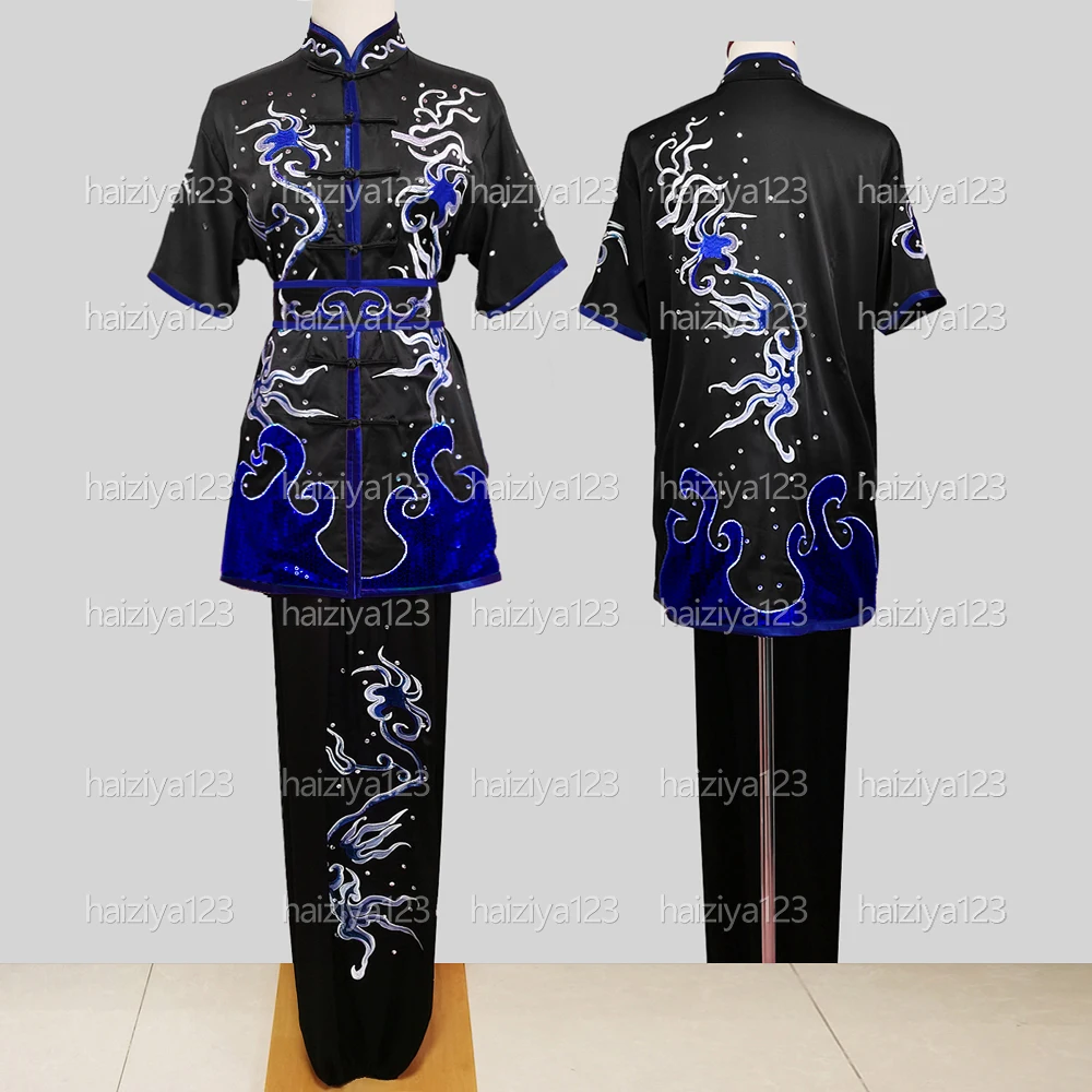 

Униформа ушу с вышитыми облаками, одежда для кунг-фу, костюм для боевых искусств, костюм Чанцюань Тайлу для мужчин, женщин, девочек, мальчиков, детей, взрослых