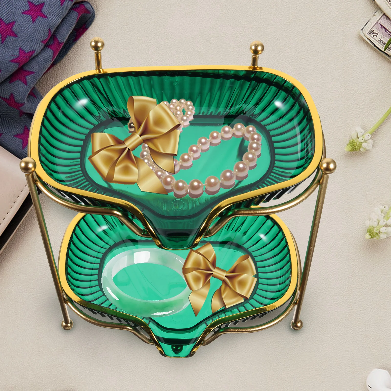 

Double Layer Soap Holder Bar Draining Dish Storage Tray Green Drying Non rusting Stainless Steel PP Material Bathroom Kitchen