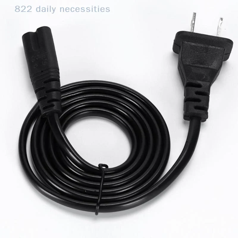 convenientUS Plug Power Cable 2pin For Figure 8 Compatible Devices 2 Prong Electrical Cord For Laptop Charger TV Radio Speaker