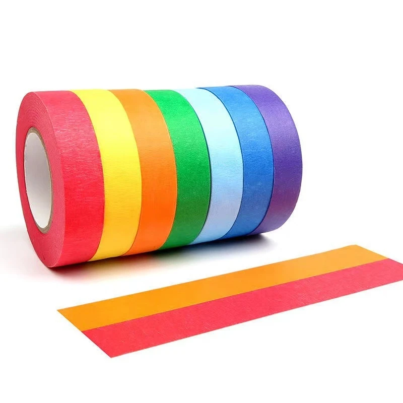 Gekleurde Plakband, Gekleurde Schilders Tape Voor Kunst En Kunstnijverheid, Tekenband, Knutselband Papier Tapecorful Tape