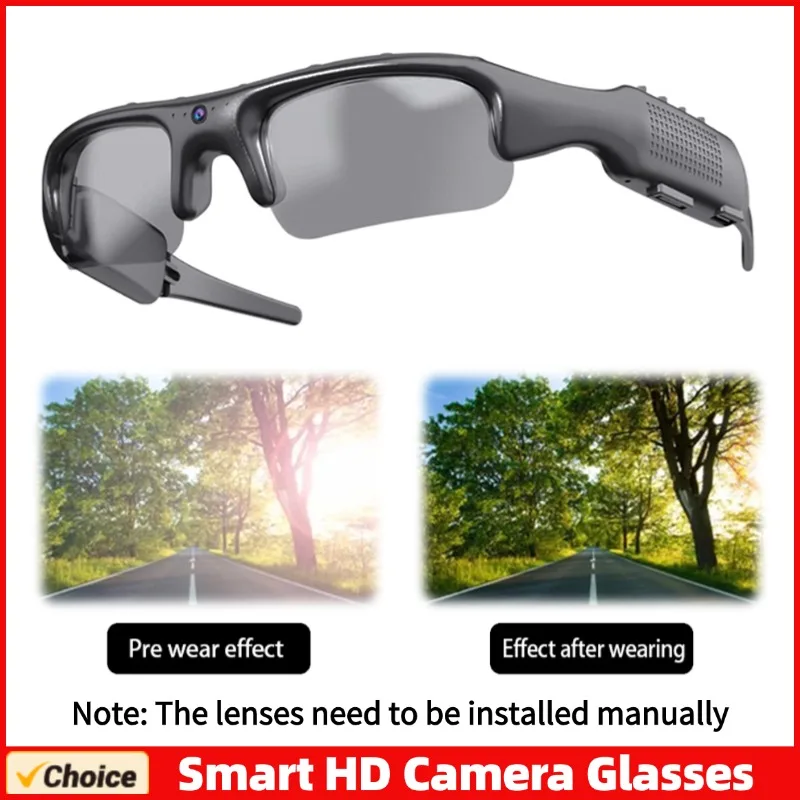 

Camera Smart HD 1080P WIFI Sports Glasses With Camera Audio Recording Glasses for Men Women Outdoor Cycling Sunglasses