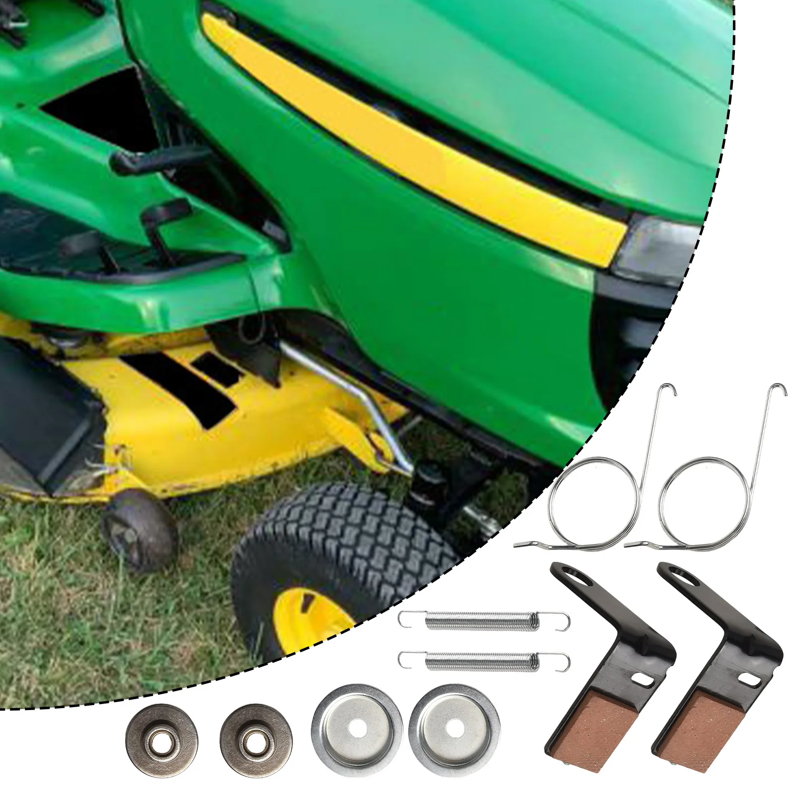 Comprehensive For GY21943B Brake Pad Kit with Retainers Springs and Deck Bushing for Efficient Mower Performance