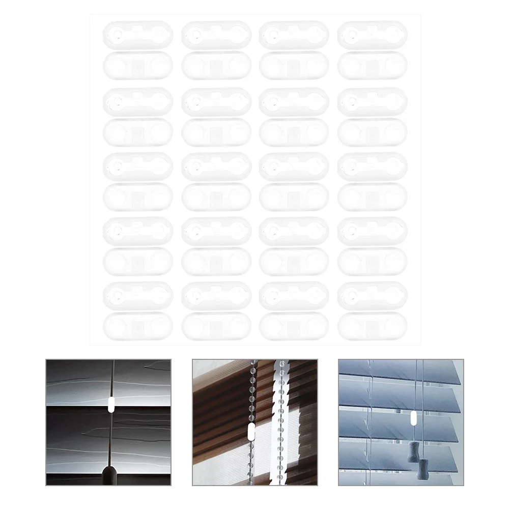 

60Pcs Vertical Curtain Beads Connector Plastic Replacement Clips Transparent Compatible Vertical Blinds Accessories