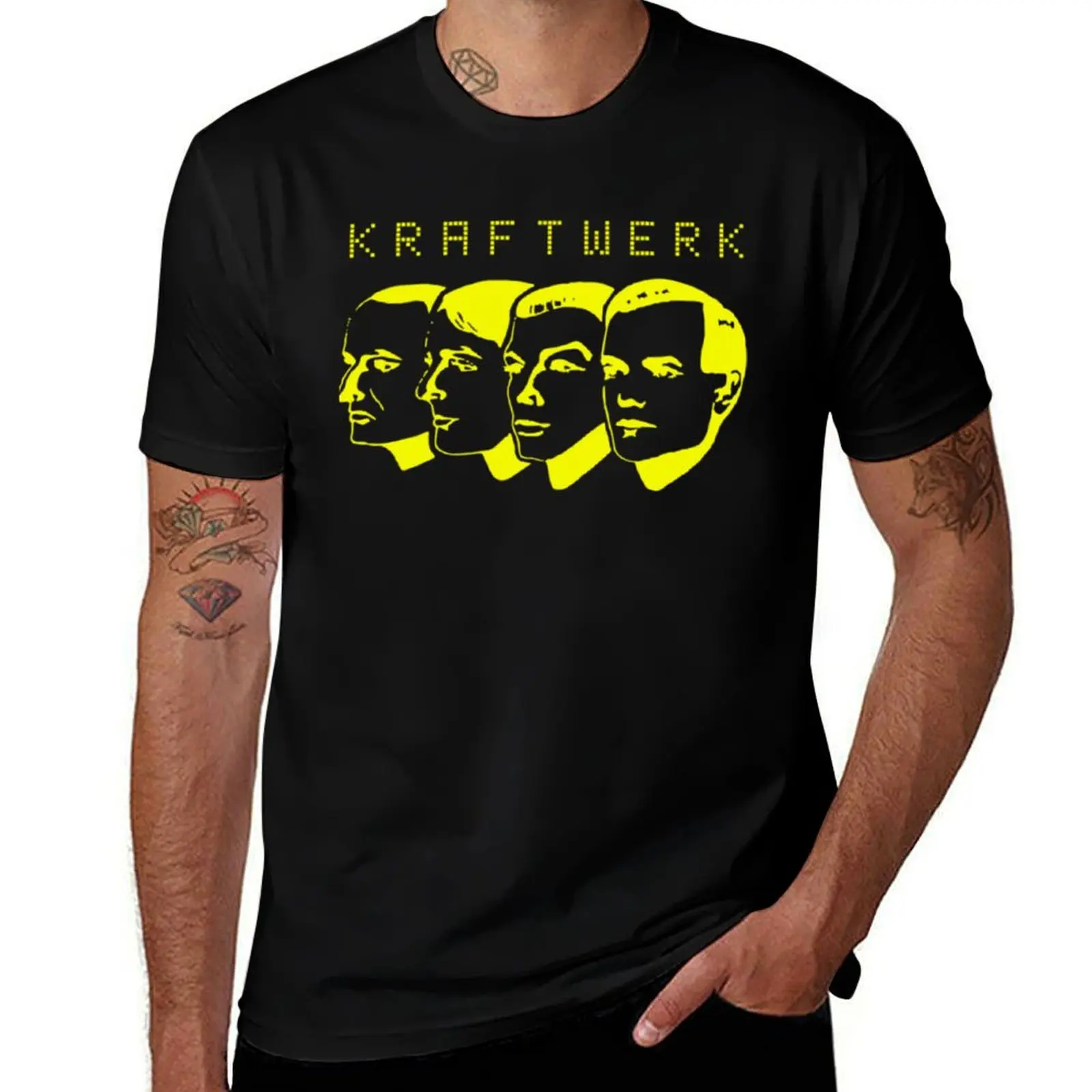 Kr?ftw?rk Sh?rt St??k?r P?st?r H??d?? M?sk T-Shirt Halloween Casual T-Shirt