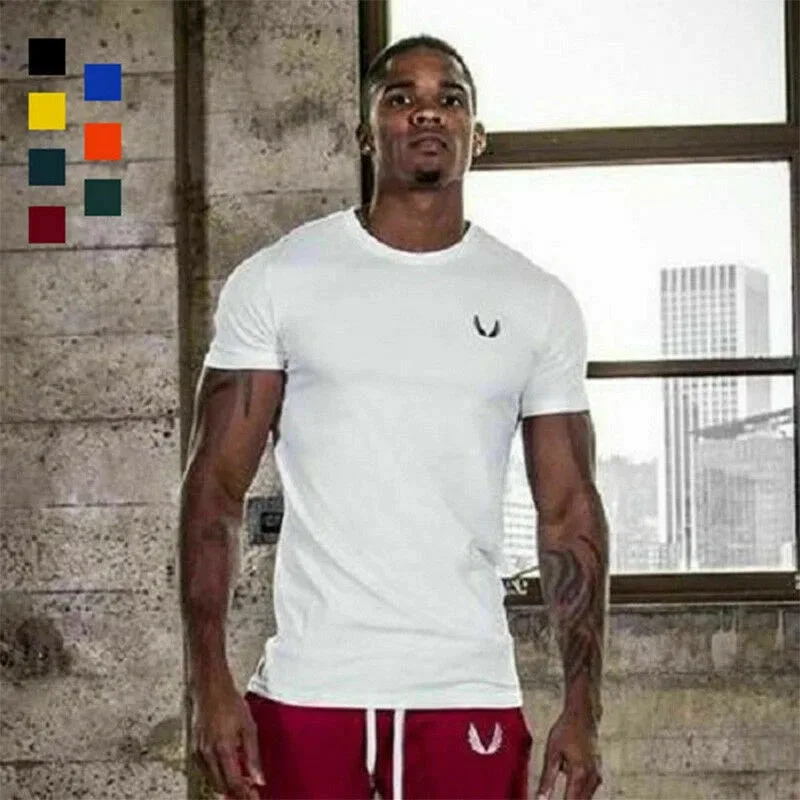 2026 New Men Bodybuilding Stringer Fitness Gym Muscle Training T-shirt Tee Vest