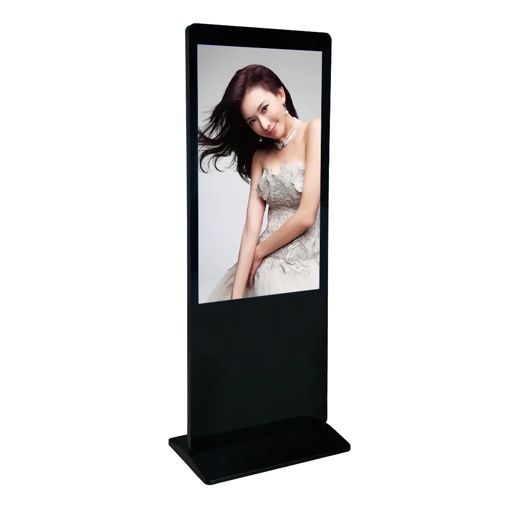 Custom 43 55 Inch Indoor Vertical Advertising Lcd 4k Android Wifi Full Screen Touch Digital Signage Display Media Player