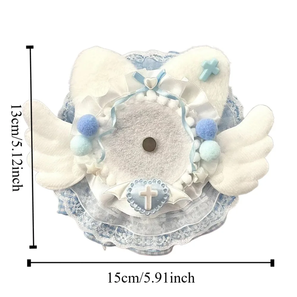 Плюшевые уши, основа для бейджа в стиле аниме, кружево с крыльями, держатель для дисплея в стиле аниме Itabag, красочная лента, основа для бейджа, украшение