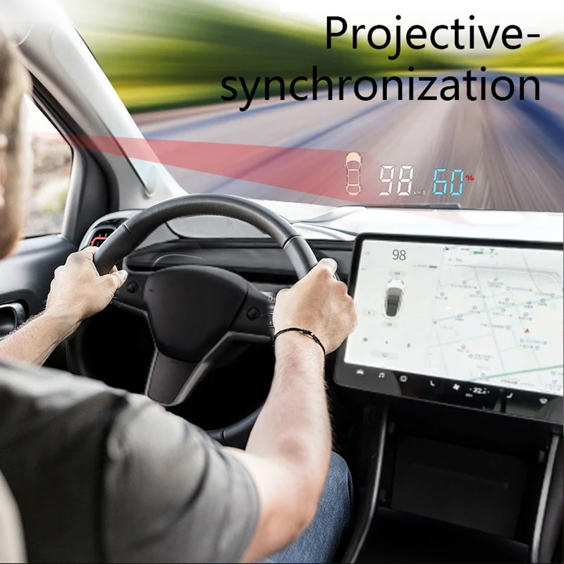 Per Tesla Model 3 Digital HUD tachimetro Head Up Display Speed Projector tornitura Gear Light promemoria