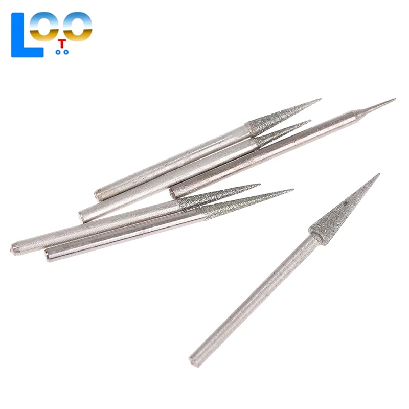 6/10 ชิ้น 1-4 มิลลิเมตรเครื่องมือแกะสลักหัวขัดหัวฉีดบดหัวฉีดเพชรหัวเข็มแกะสลักเครื่องมือขัด