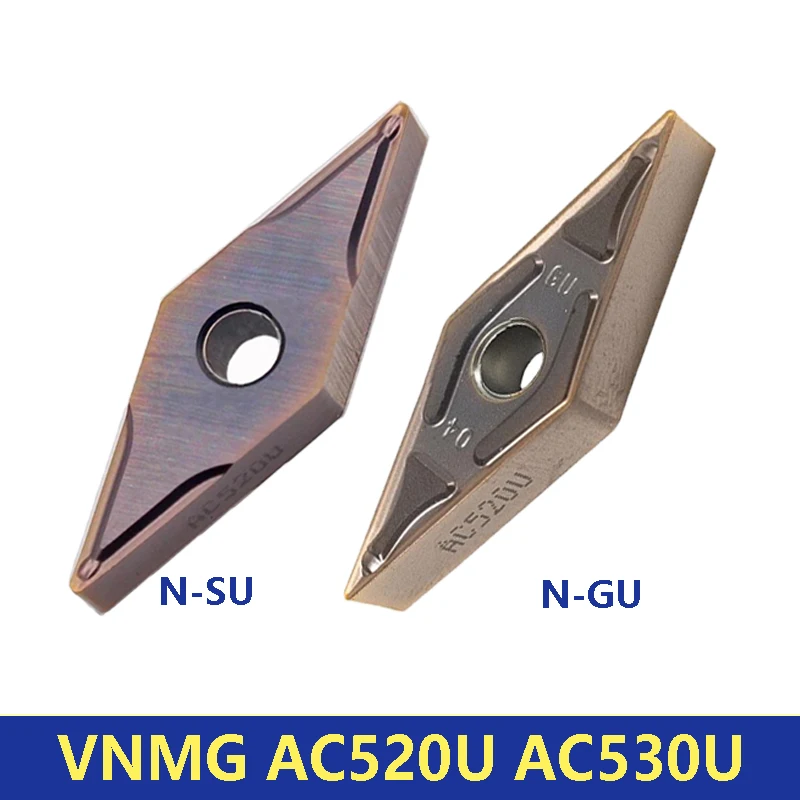 Original Vnmg160402n-su-gu Ac530u Ac520u Vnmg 160402 160404 Vnmg160408 Carbide Insere Torno Cortador para Inoxidável