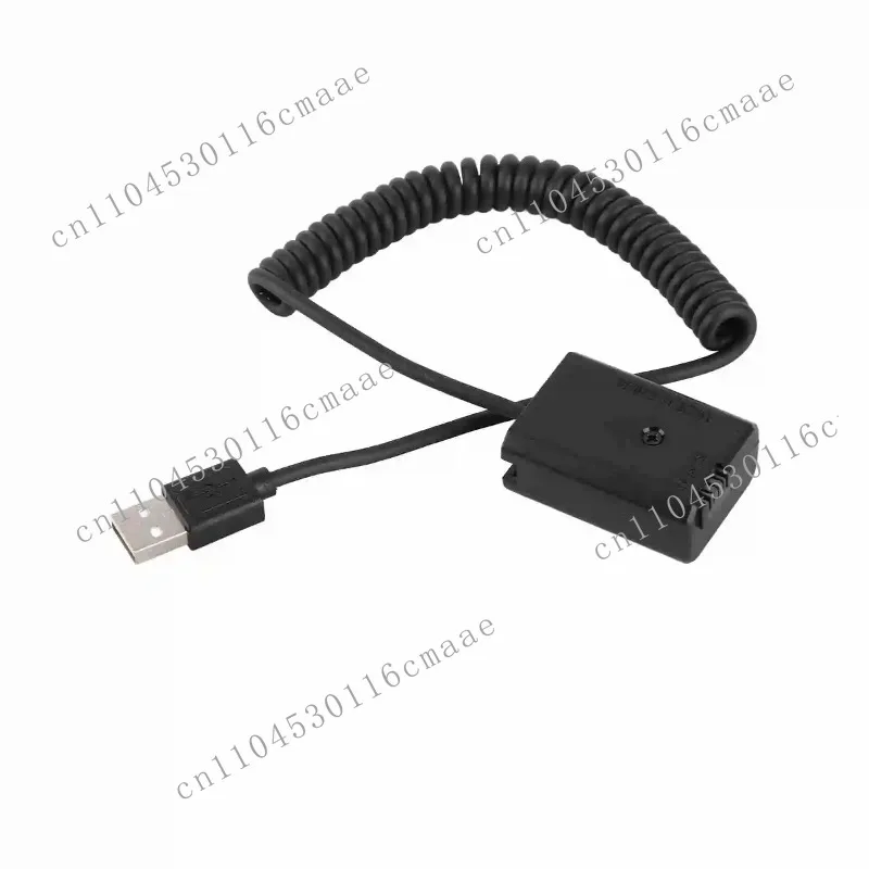 5V USB NP-FW50 Dummy Battery Pack Coupler Adapter with Flexible Spring Cable Compatible with Sony A7 A7II A7R A7S A7RII A7SII