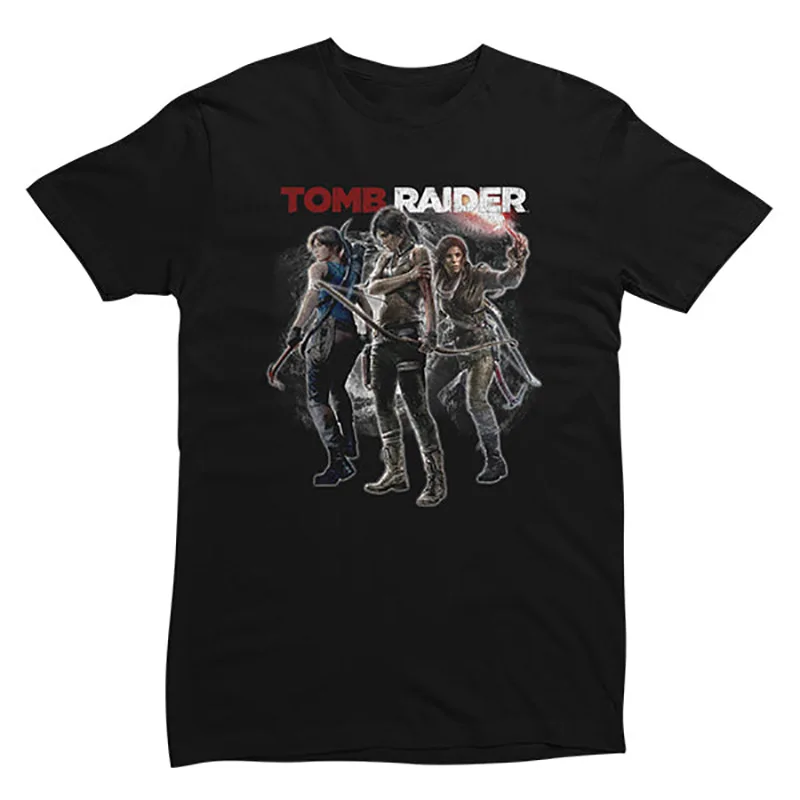 

Survivor Era Tomb Raider Lara Croft The Angel Of Darkness 80s Video game Gift t shirt Large size Tops print men's Clothes