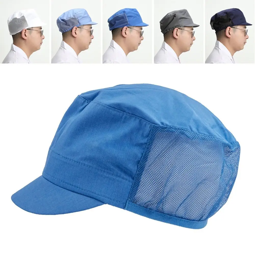 Chic Cloth Work Hat Breathable Mesh Food Service Chef Hat Work Wear Smoke-proof Dust Hair Nets Cap Canteen Catering