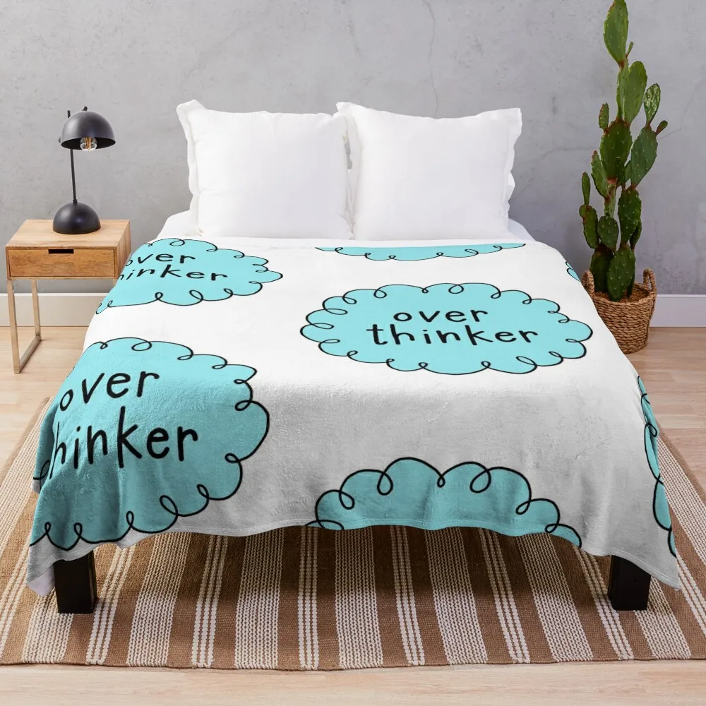 

Overthinker blue Throw Blanket anime Plush Fashion Sofas Blankets