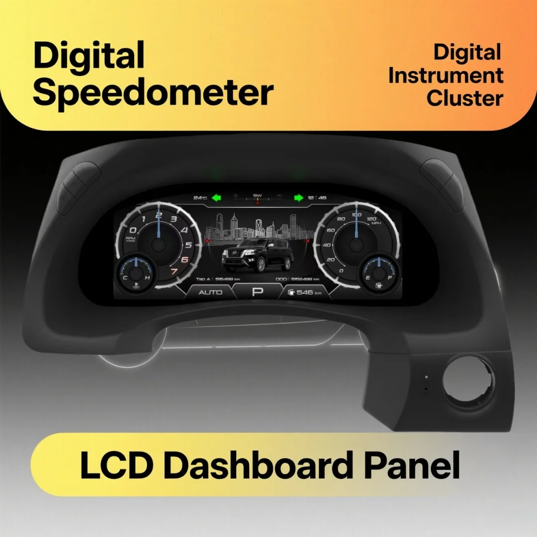 

12,3-дюймовый ЖК-дисплей с цифровой приборной панелью, экран спидометра для Nissan Patrol Y62 для Infiniti QX80, экран приборной панели