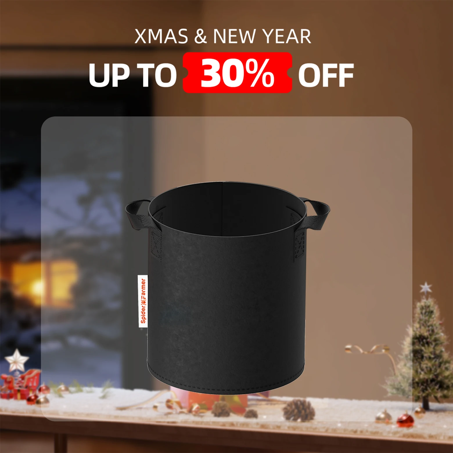 

Spider Farmer, 5 пакетов для выращивания растений, 20 л (5 галлонов)/40 л (10 галлонов), дышащие и многоразовые горшки для растений для помидоров и трав