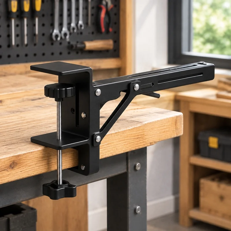Pair of Heavy-Duty Stainless Steel Folding Triangle Supports for Wall Shelves and Foldable Tables