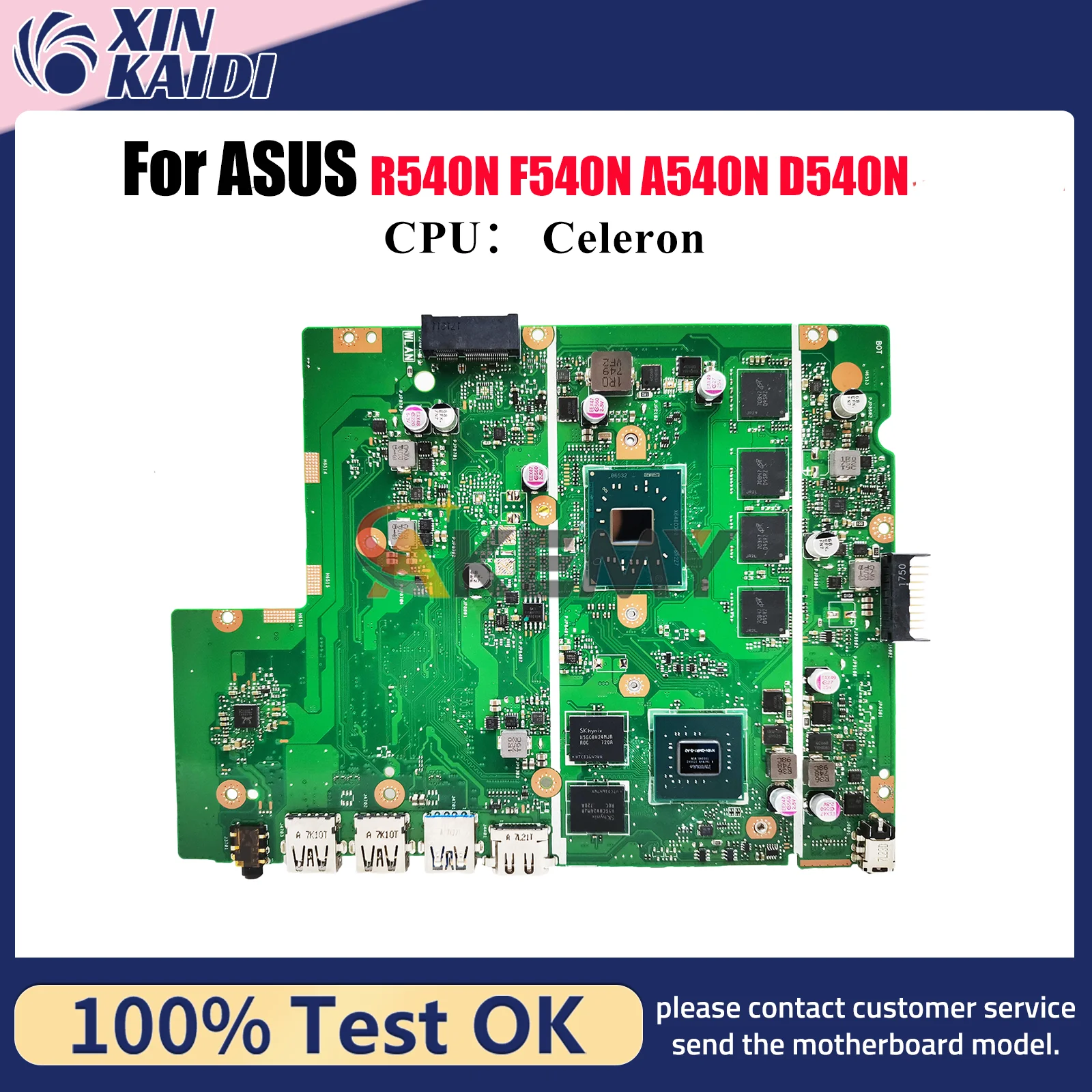 

X540NV Laptop Motherboard For ASUS VivoBook X540NV A540N R540N X540N D540N F540N Mainboard With Celeron CPU 100% tests OK stk