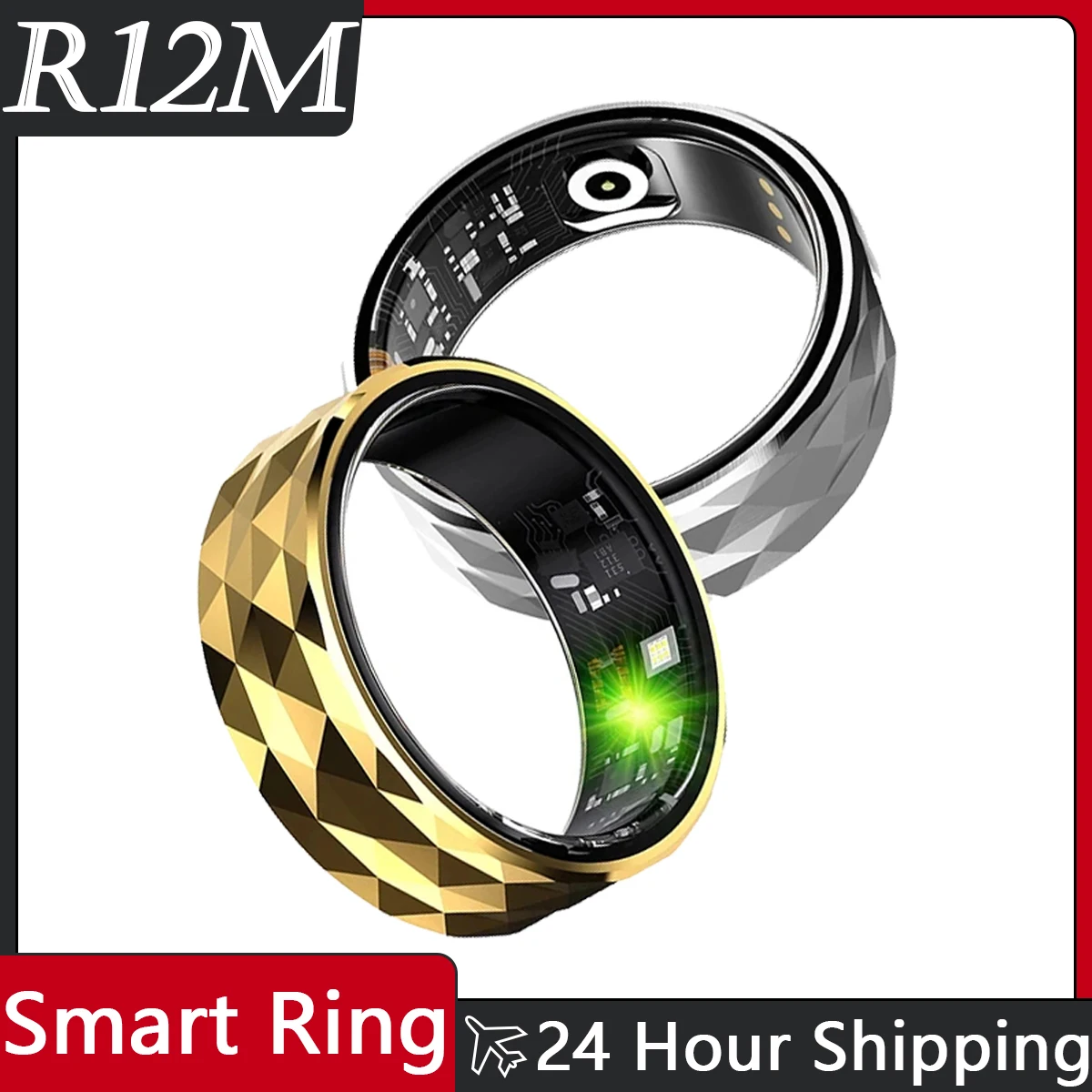 

R12M Smart Ring 2024 New Men Women Health Tracker Intelligent Ring Sleep Mointor IP68 5ATM Waterproof Smartring for Android IOS