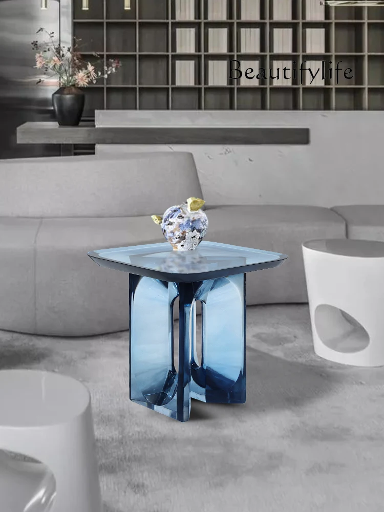 Hotel VIP Room Side Table Tables Light Luxury High-End Living Room Coffee Table Small Apartment Tea Table Sculpture Artwork