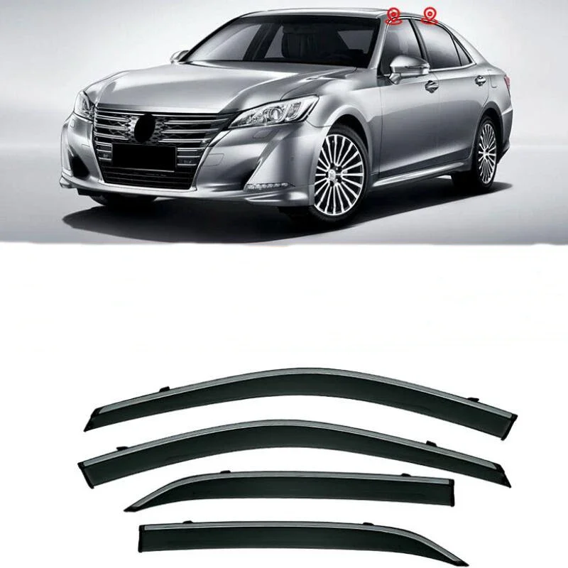 Car Window Visor Rain Guard Side Window Deflector Weather Shield For Crown 1992 1993 1994 1995 1996 1997 1998 1999 2000 -2018