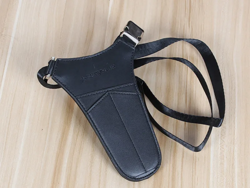 Leather Professional Barber Hair Triangle Scissors Bag Salon dressing Pouch Case Styling Tools