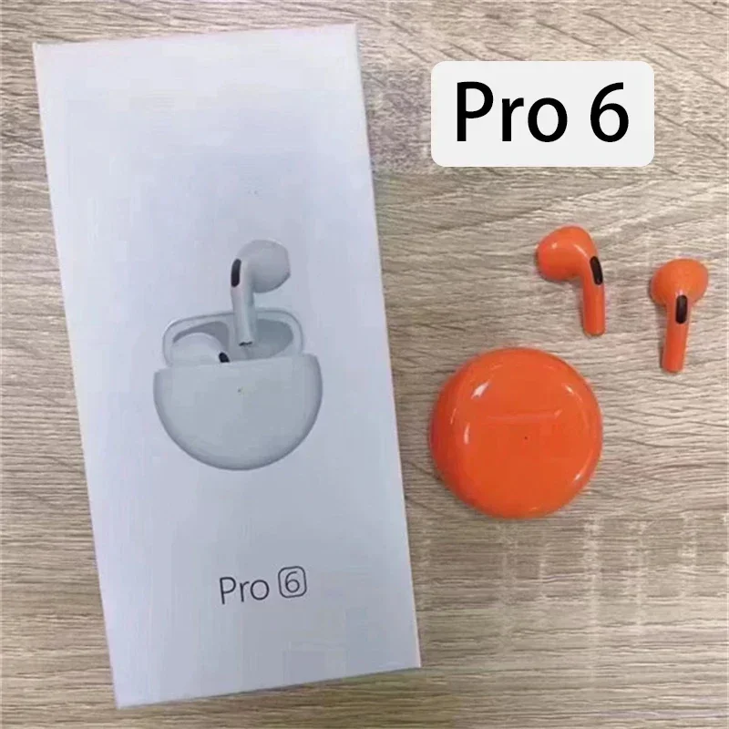 Pro 6 Bluetooth 5.0 Wireless TWS Earphone Smart Touch Call Headset Noise Canceling Headphones for Pro6 Lenovo ht38 lp40 Pro