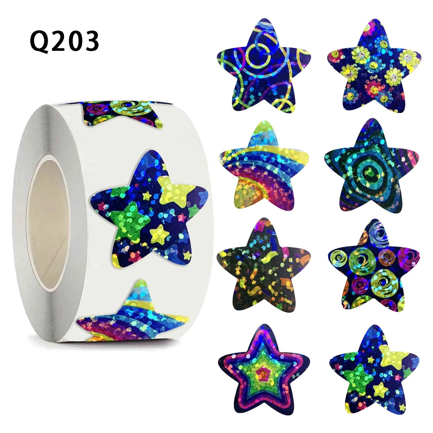 50-500pcs Colorful Star Children Sticker Birthday Wedding Gift Party Decor Seal Sticker Envelope Invitation Sticker Baking Label