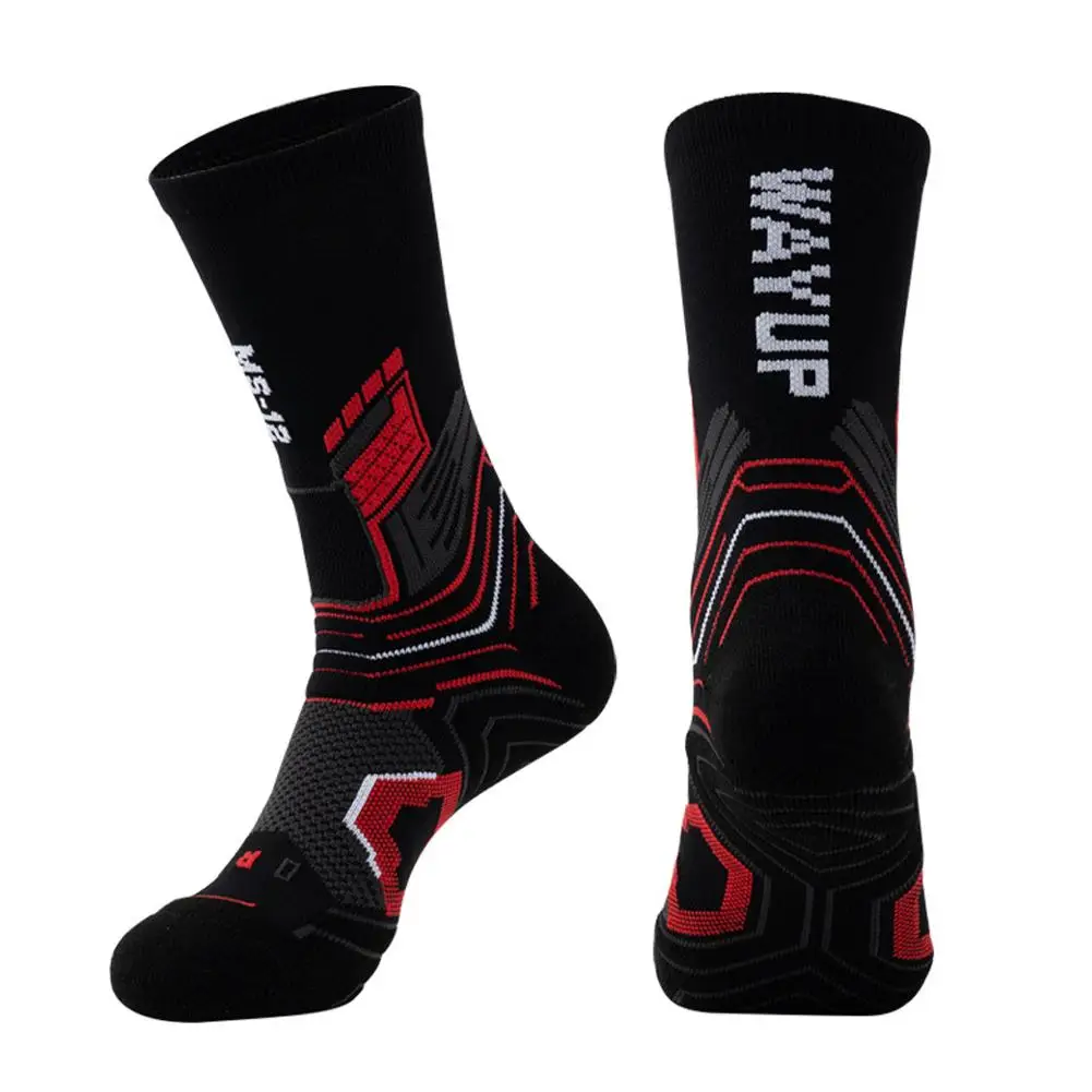 Thickened Running Socks Towelling Bottom Sweat Absorption Comfortable Basketball Socks Professional Anti-slip Elastic A4D0