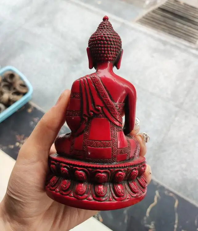 Collection Decorative Handmade Red Coral Buddha Statue